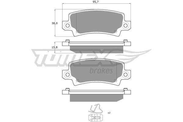 TOMEX BRAKES Комплект тормозных колодок, дисковый тормоз TX 13-75